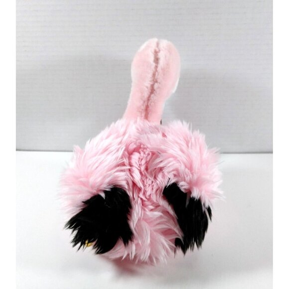 Aurora Miyoni Flamingo Plush Stuffed Animal 13 Inch Realistic Pink Black Fluffy - Picture 3 of 5